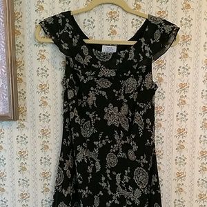Ann Taylor LOFT Black Floral Maxi size 4